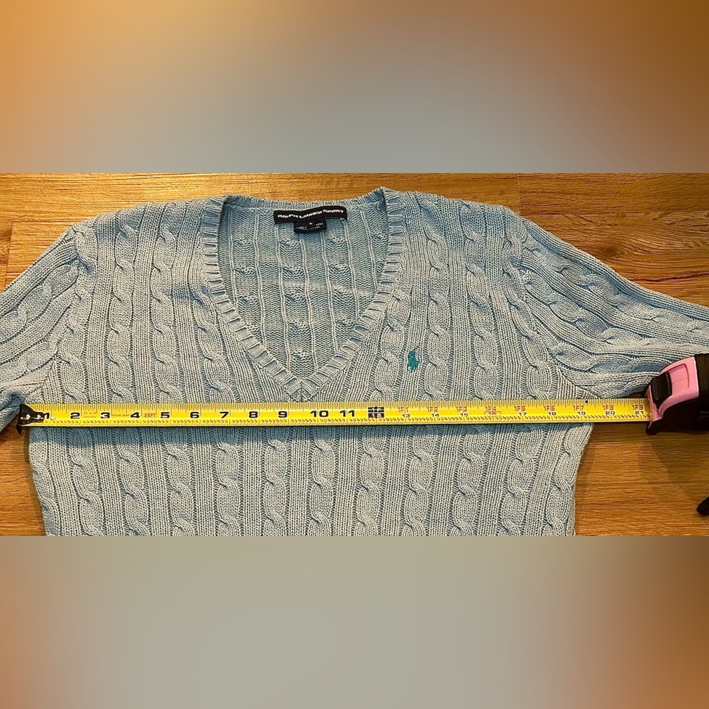 Polo Ralph Lauren Sky Blue Women's V-Neck Sweater - Picture 8 of 8